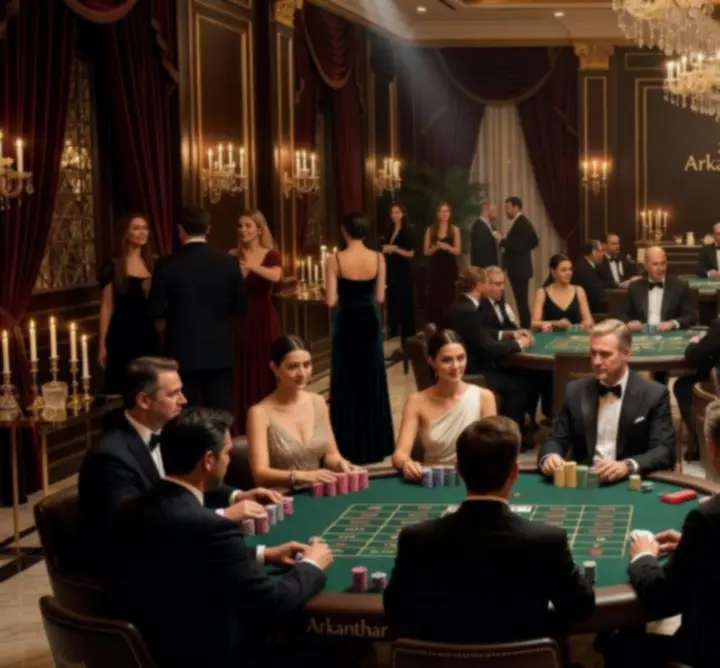 Stoły pokerowe, ruletka i blackjack przygotowane na event POL