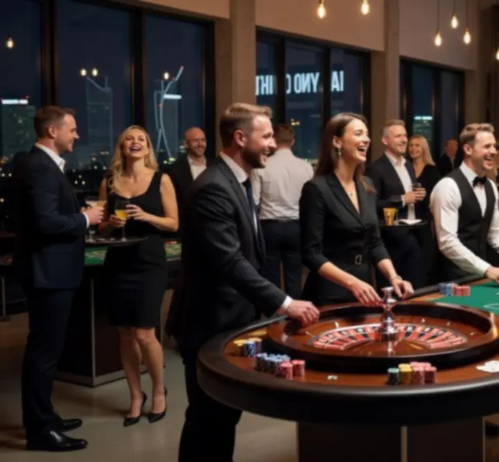 Mobilne stoły POL do ruletki i blackjacka przygotowane na event