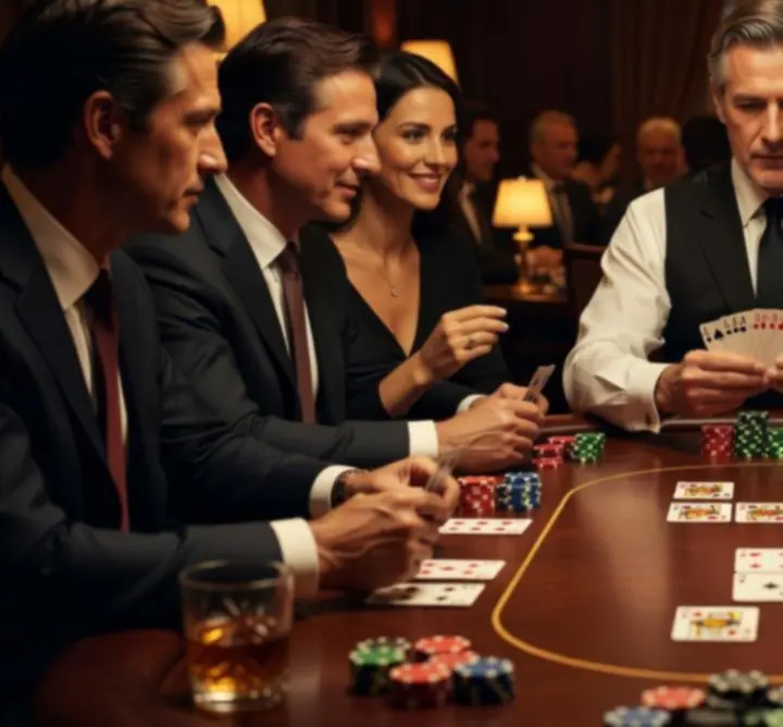 Stół pokerowy podczas eventu POL